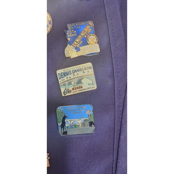 Lot- 55 Elks Lodge BPOE and more- Metal & enamel hat pins & vest- 90s- 2013 - Picture 12 of 12